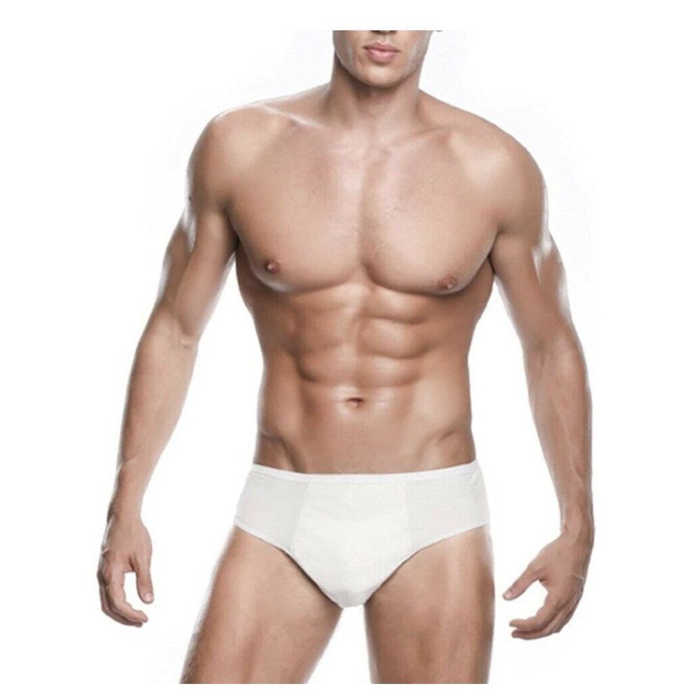 7 Pack Mens Disposable Underwear 100% Cotton White Briefs Size 2XL Travel